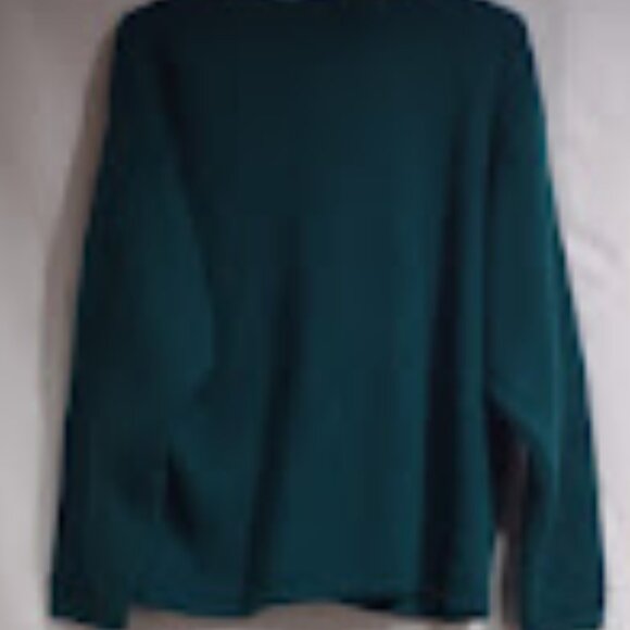 EMPRESS VINTAGE FOREST GREEN GOLD BUTTON FRONT CARDIGAN SWEATER 2 POCKETS XL - Picture 7 of 12